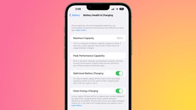 clean energy charging ios 16 1