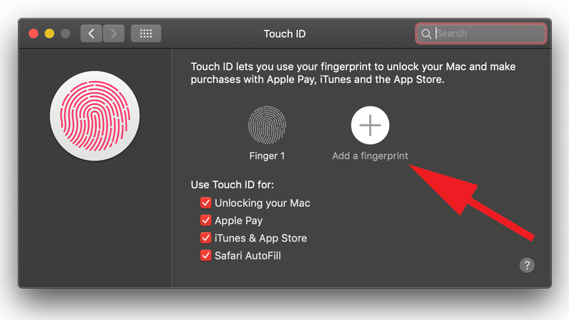 How to use Touch ID on Mac: Adding fingerprint