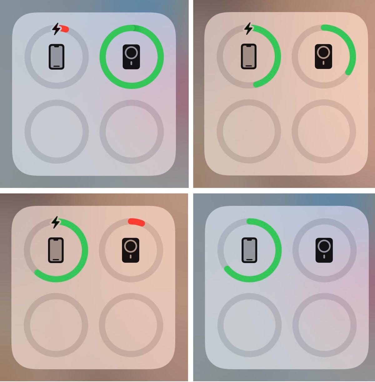 Apple MagSafe Battery Pack charging icons